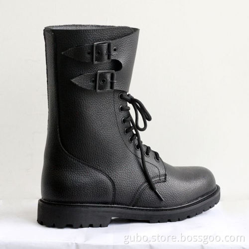 split leather steel toe jungle military boots